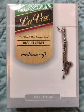 Rico LaVoz Bass Clarinet Medium Soft Reeds 10 Pack